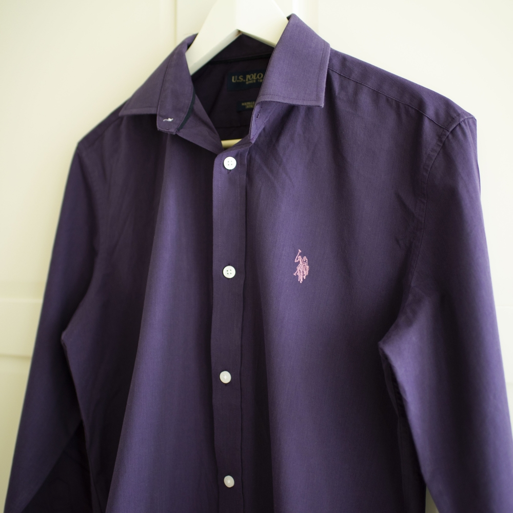 U.S. Polo Assn. Men's Deep Purple Dress Shirt